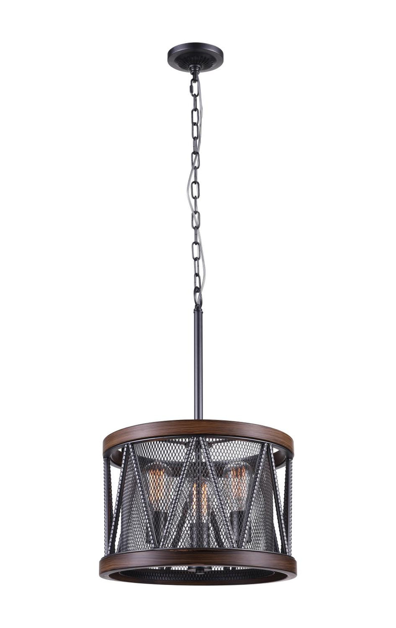 Parsh 3 Light Chandelier - Pewter