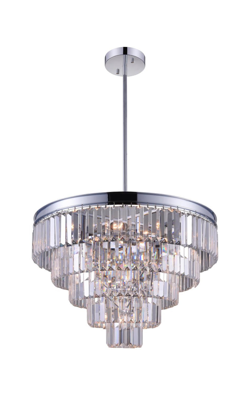 Weiss 12 Light Chandelier - Chrome