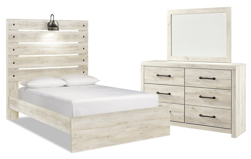Naylon 5-Piece Full Bedroom Set - White