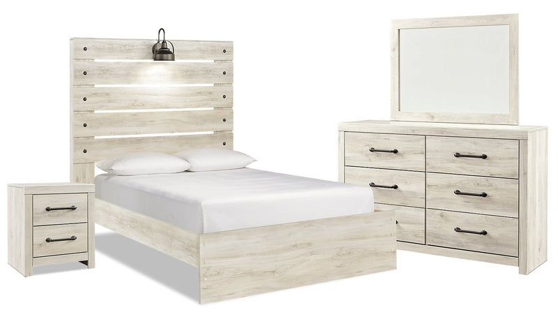 Naylon 6-Piece Full Bedroom Set - White