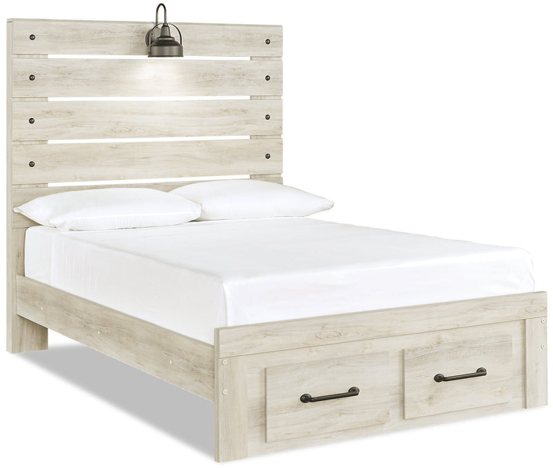 Naylon Full Storage Bed - White