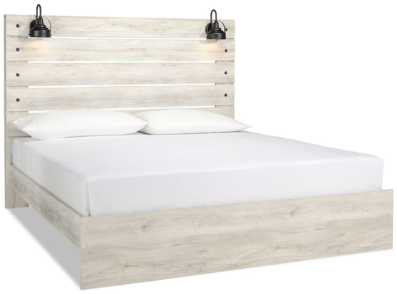 Naylon King Panel Bed - White