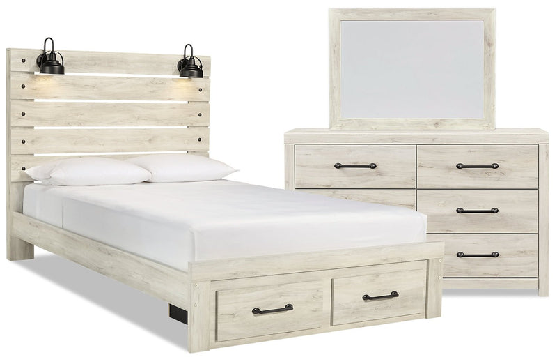 Naylon 5-Piece King Storage Bedroom Set - White