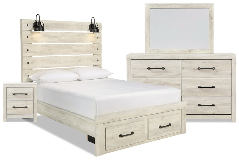 Naylon 6-Piece Queen Storage Bedroom Set - White