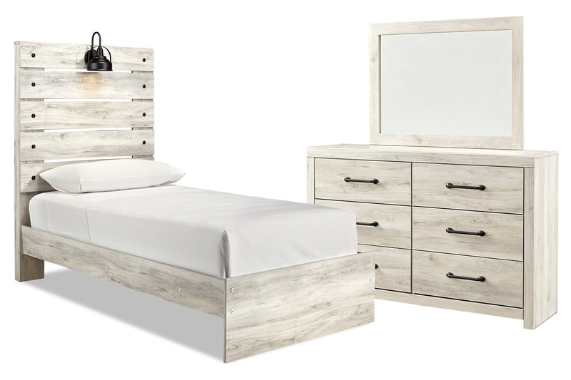 Naylon 5-Piece Twin Bedroom Set - White