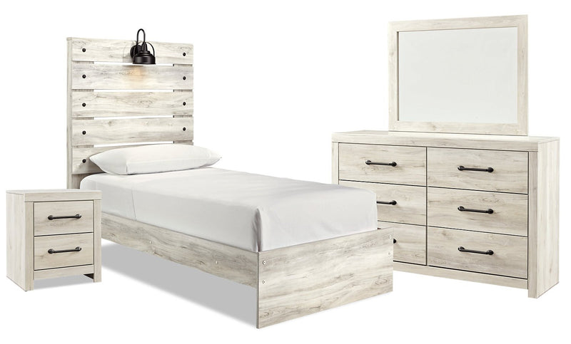 Naylon 6-Piece Twin Bedroom Set - White
