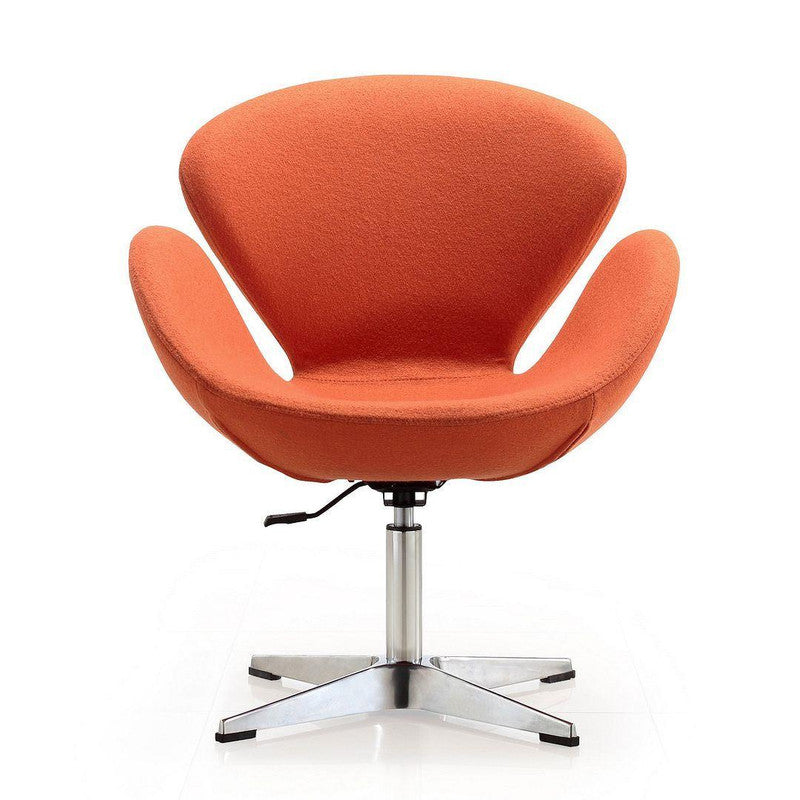 Nagqu Adjustable Height Swivel Accent Chair - Orange