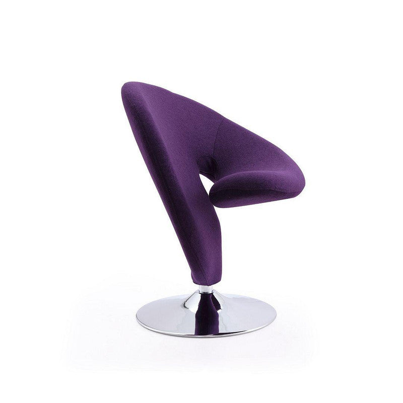 Patras Swivel Accent Chair - Purple