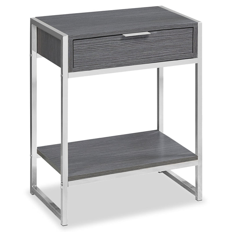Cheshire Accent Table - Grey/Chrome