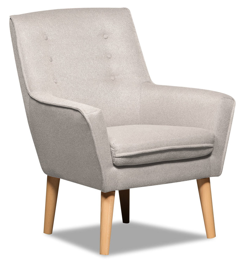 Wellsboro Linen-Look Fabric Accent Chair - Grey