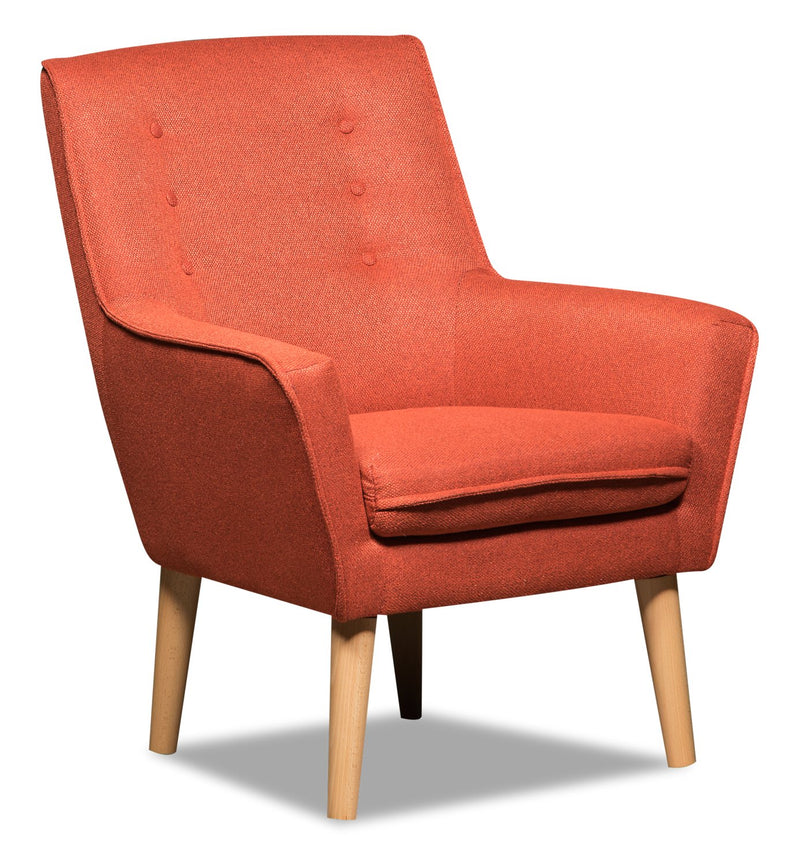 Wellsboro Linen-Look Fabric Accent Chair - Orange
