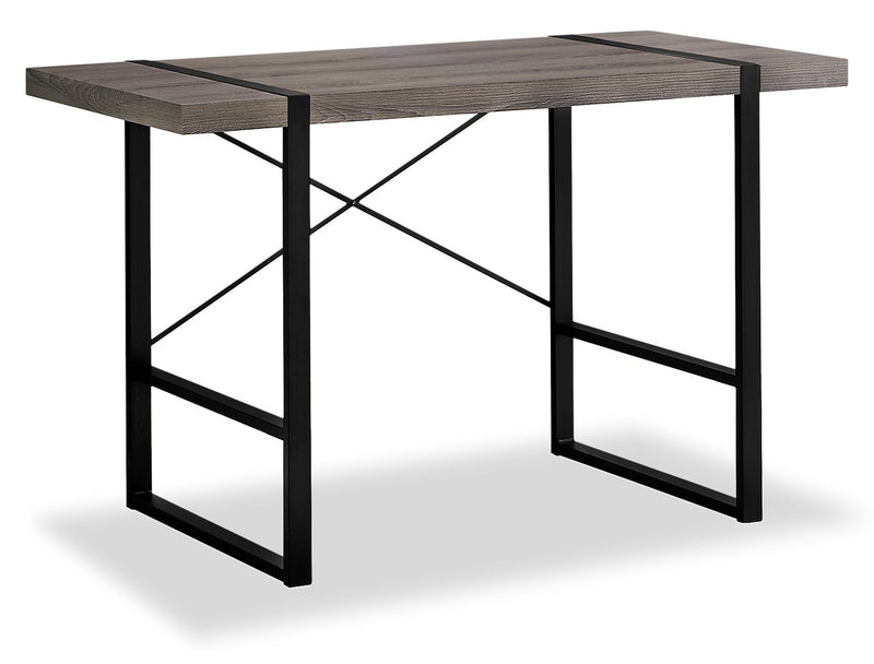 Lisgar Reclaimed Wood Look Desk - Dark Taupe
