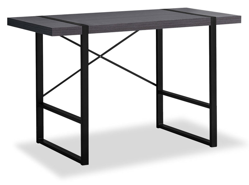 Lisgar Reclaimed Wood Look Desk - Dark Grey