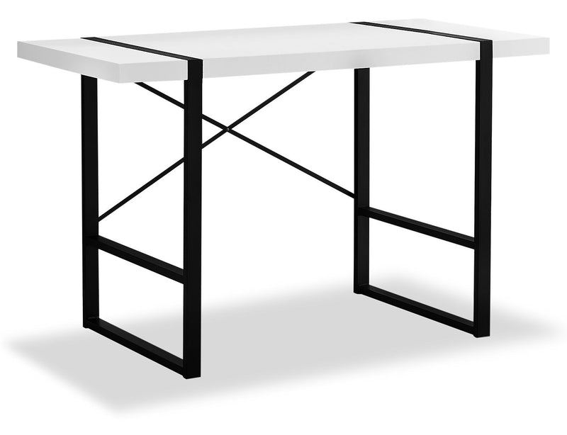 Lisgar Reclaimed Wood Look Desk - White
