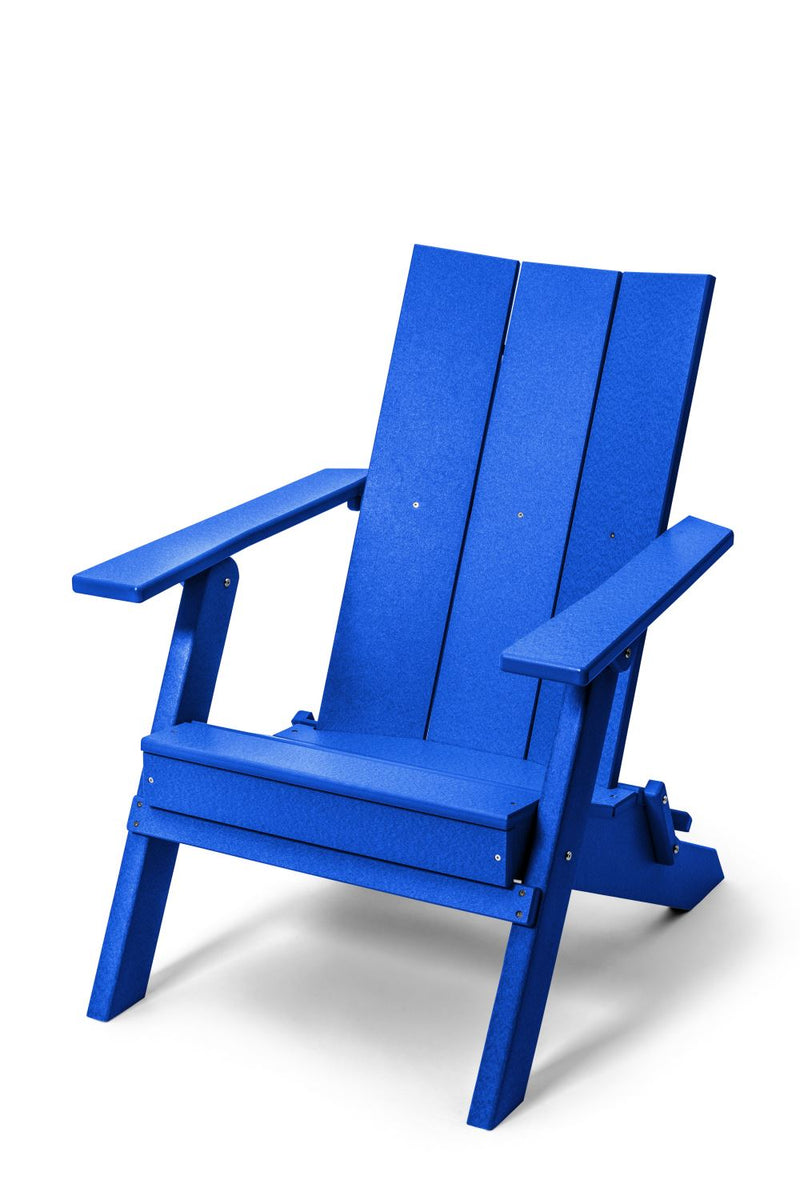 POLY LUMBER Stanhope Outdoor Folding Adirondack Chair - Deep Blue