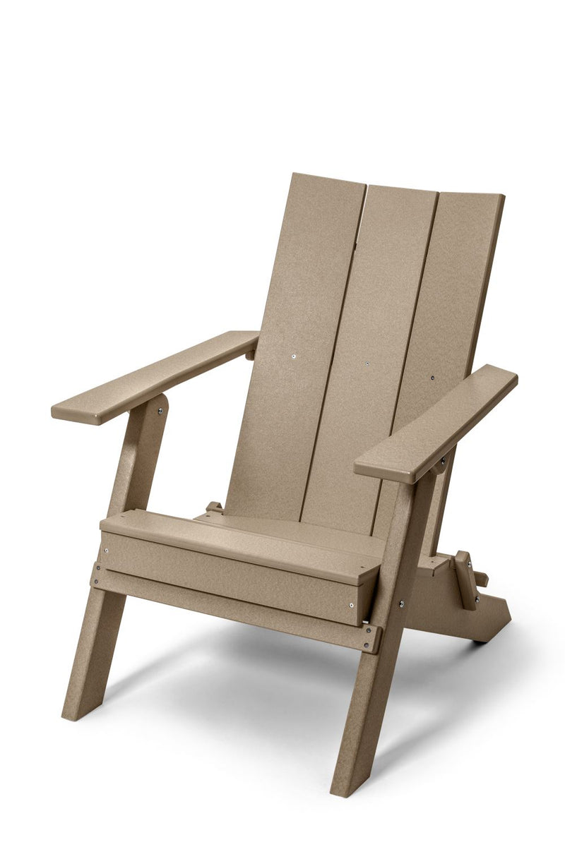 POLY LUMBER Stanhope Outdoor Folding Adirondack Chair - Sandstone