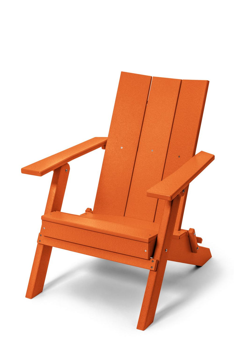 POLY LUMBER Stanhope Outdoor Folding Adirondack Chair - Tangerine Orange