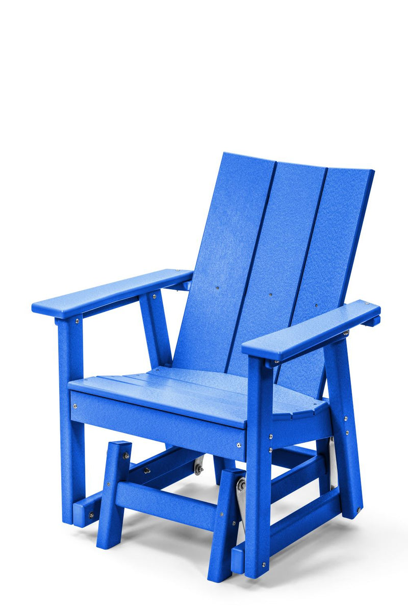 POLY LUMBER Stanhope Outdoor Gliding Chair - Deep Blue