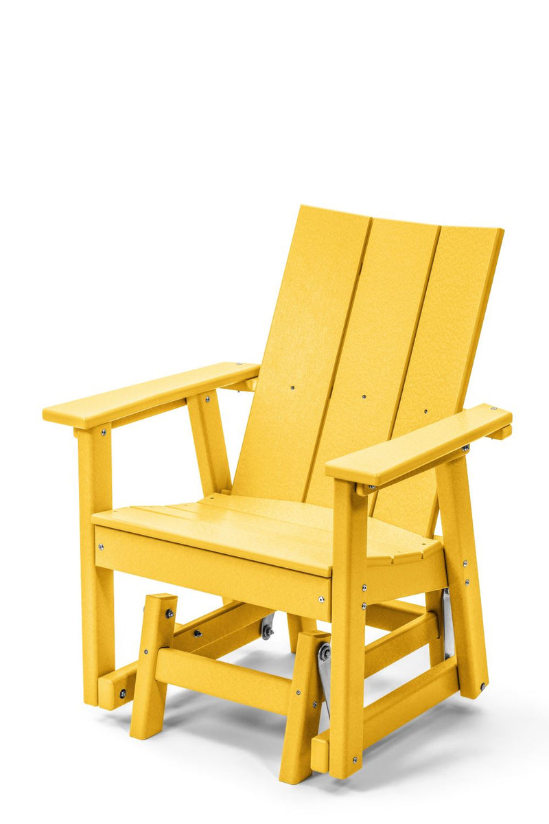 POLY LUMBER Stanhope Outdoor Gliding Chair - Lemon Yellow