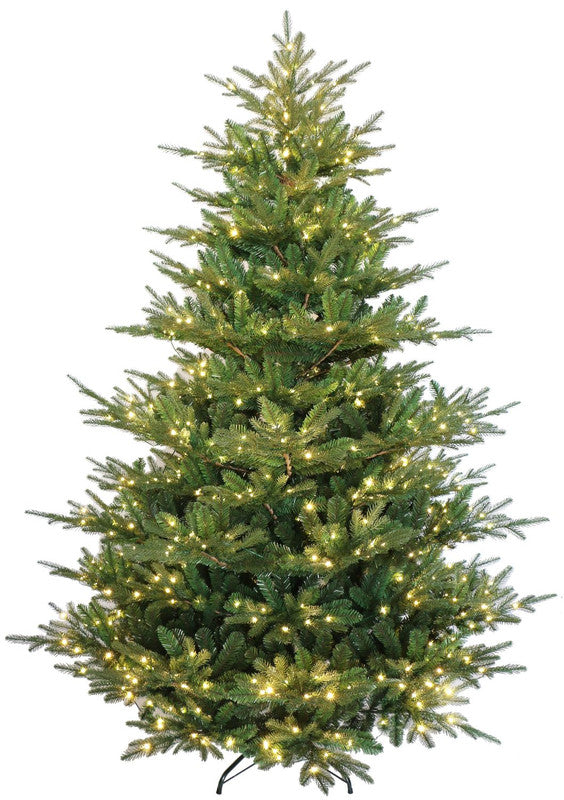 Talinn 7ft Rocky Mountain Fir Pre-Lit LED Christmas Tree - Cool White/Multi-Colour