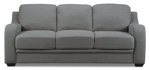 Laverne Linen-Look Fabric Sofa - Grey