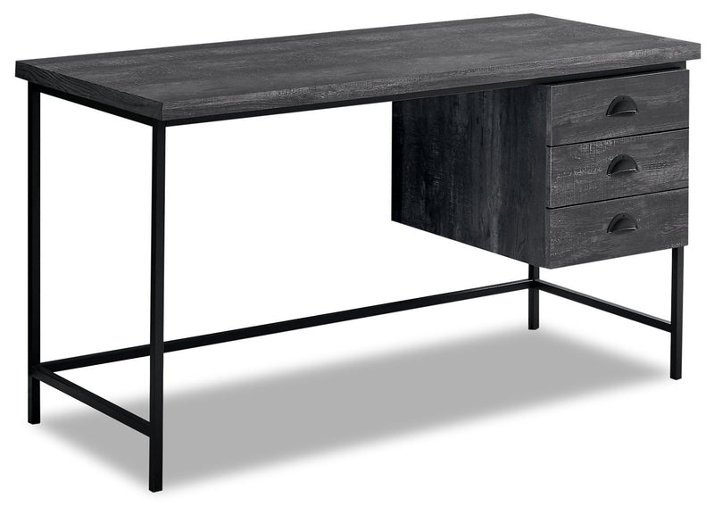 Dysart 55" Reclaimed Wood Look Desk - Black