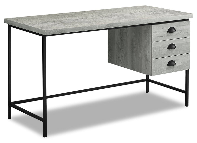 Dysart 55" Reclaimed Wood-Look Desk - Grey