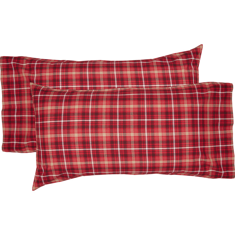 Payette King Pillow Case - Red - Set of 2