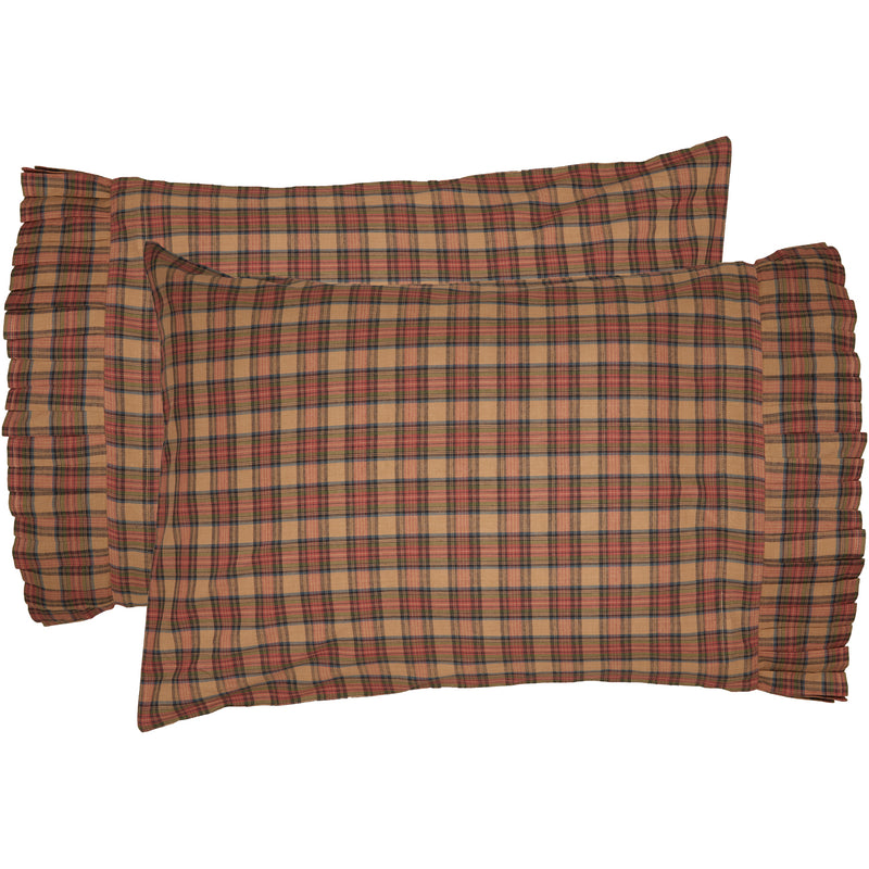 Knightsbridge Standard Pillow Case - Olive/Khaki - Set of 2