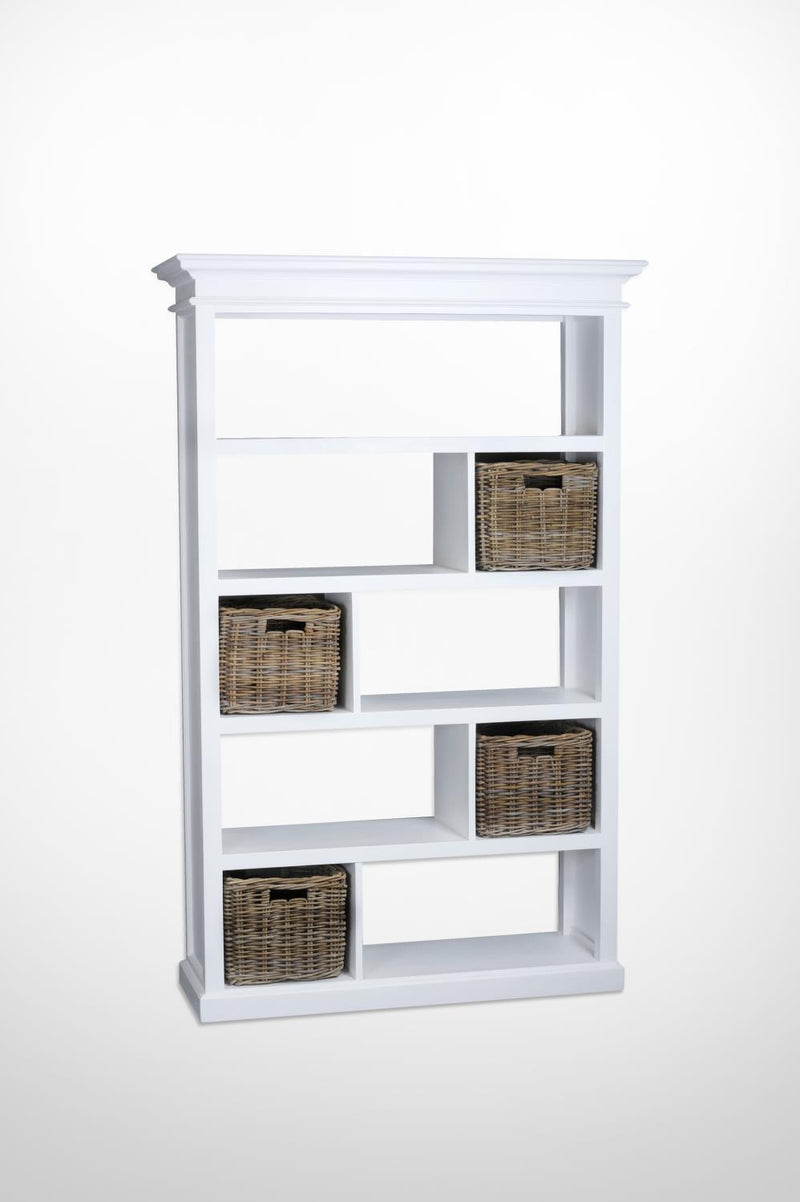Bari Room Divider/Bookshelf With Baskets