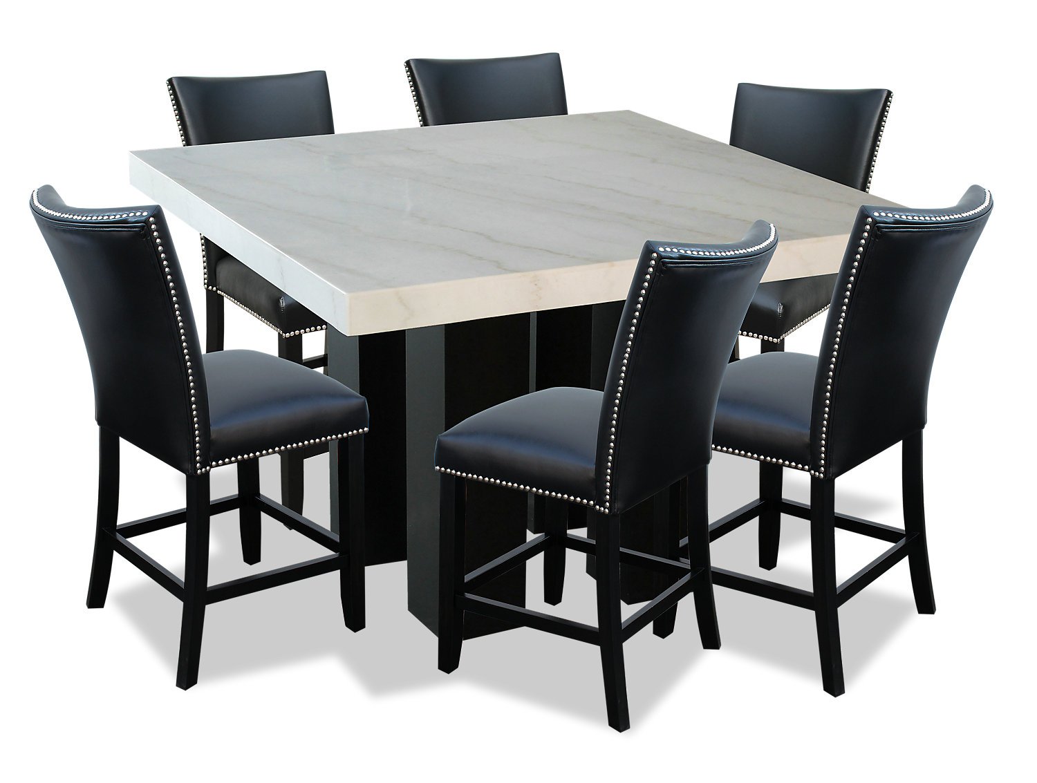 Westdale 7-Piece Counter-Height Dining Set Black