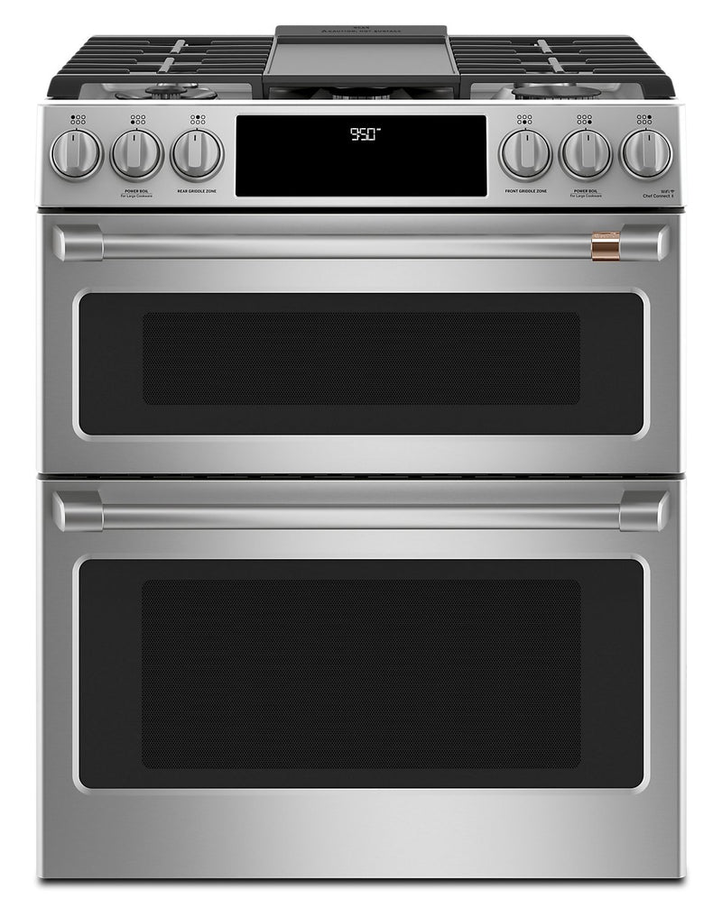 Café 30" Slide-In Dual-Fuel Double Oven Convection Range - CC2S950P2MS1