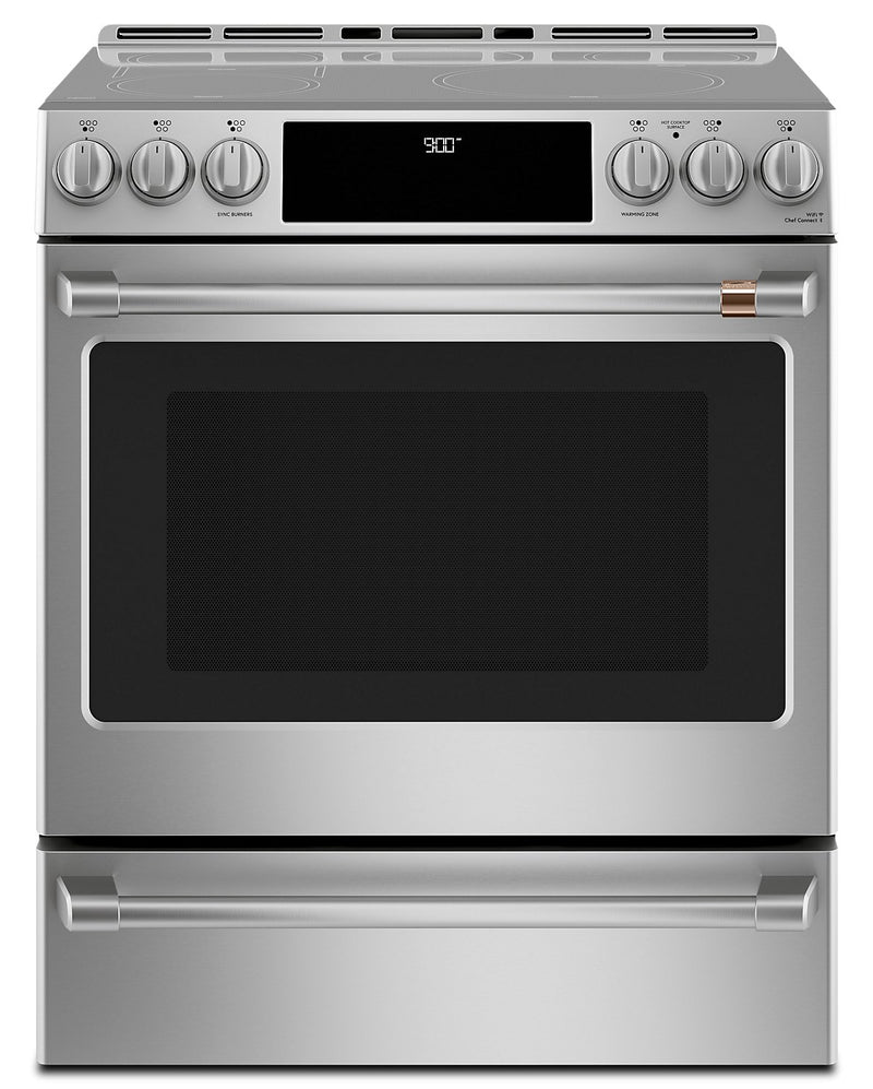 Café Slide-In Electric Range with Warming Drawer - CCHS900P2MS1