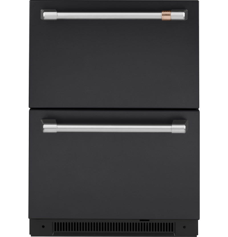 Café Matte Black Built-In Dual-Drawer Refrigerator (5.7 Cu.Ft) - CDE06RP3ND1