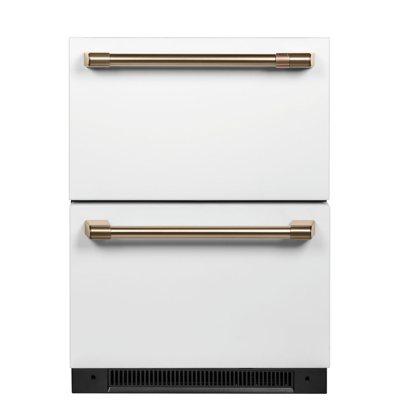 Café Matte White Built-In Dual-Drawer Refrigerator (5.7 Cu.Ft) - CDE06RP4NW2