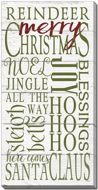 Seasonal Cheer I Canvas Wall Art - 36 x 18
