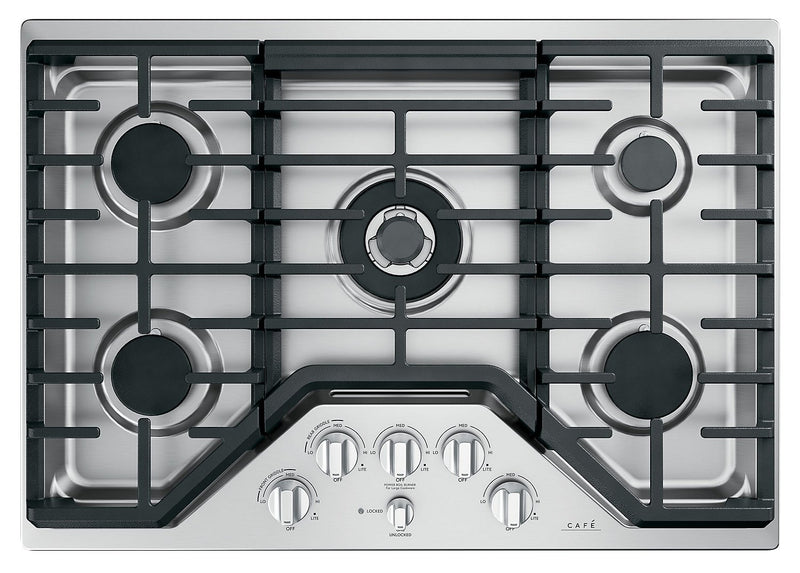 Café 30" Built-In 5-Burner Gas Cooktop - CGP95302MS1