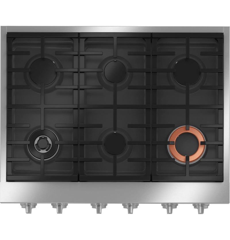 Café Stainless Steel 36" Commercial-Style Gas Rangetop with 6 Burners - CGU366P2TS1