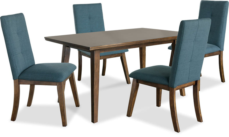 Argyle 5-Piece Dining Set - Aqua