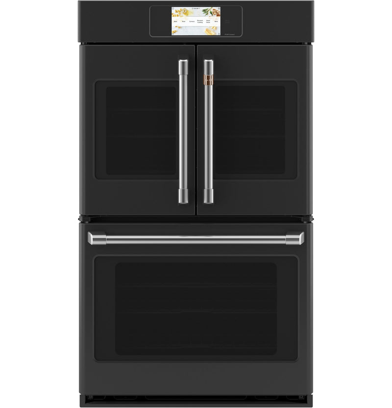 Café Matte Black 30" Built-In French-Door Double Convection Wall Oven (10.0 Cu.Ft) - CTD90FP3ND1