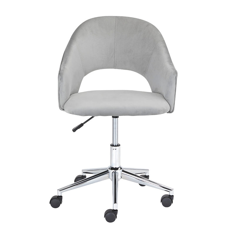 Haecht Velvet Office Chair - Grey