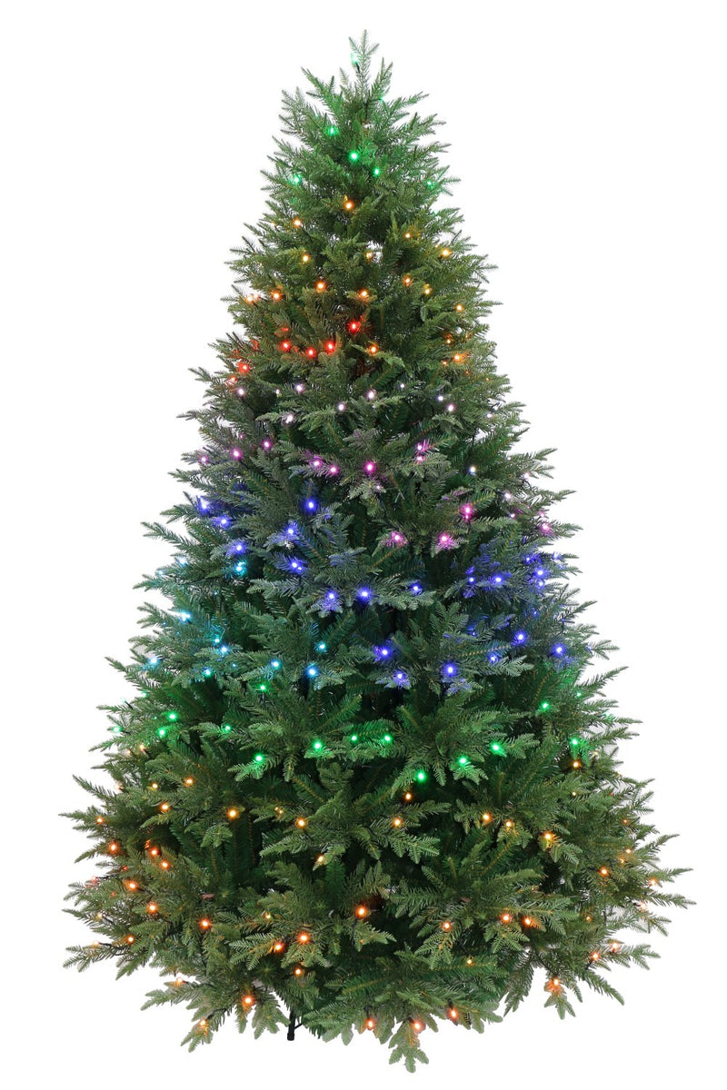 Ivo 8ft Aurora Northern Spruce Pre Lit LED Light Christmas Tree - Multi-coloured