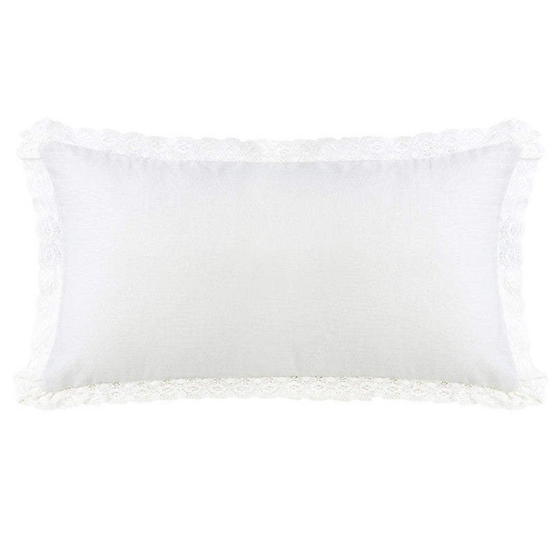 Perquin Linen Decorative Pillow - White