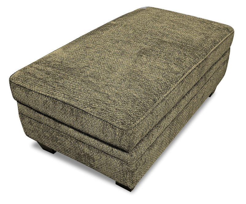 Sherwood Chenille Ottoman - Brown