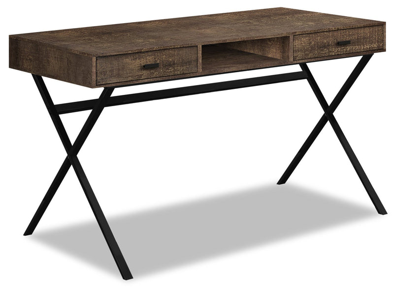 Apolydor Reclaimed Wood-Look Desk - Brown