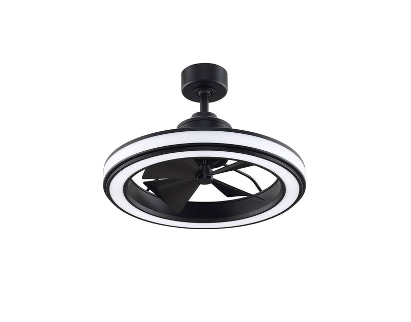 Birchton 16" Ceiling Fan with LED Light Kit - Black