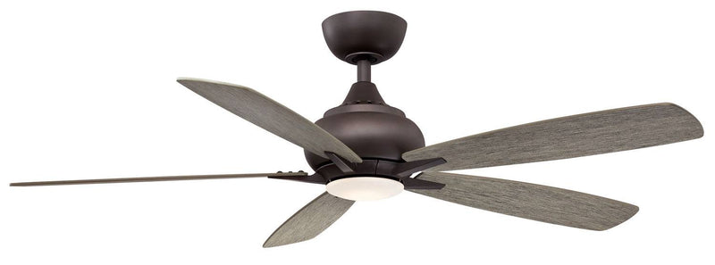 Beech 52" Ceiling Fan with LED Light Kit - Weathered Wood/Matte Greige