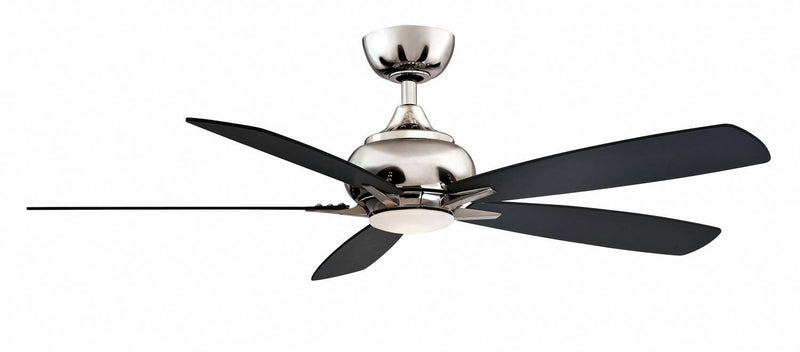 Beech 52" Ceiling Fan with LED Light Kit - Black/Polished Nickel