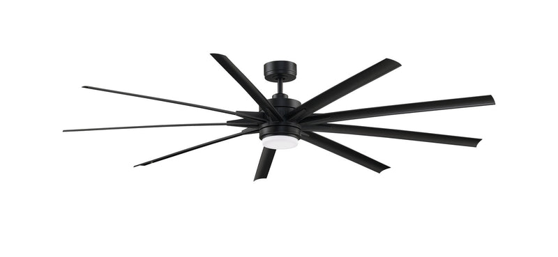 Delf 84" Ceiling Fan with LED Light Kit - Black