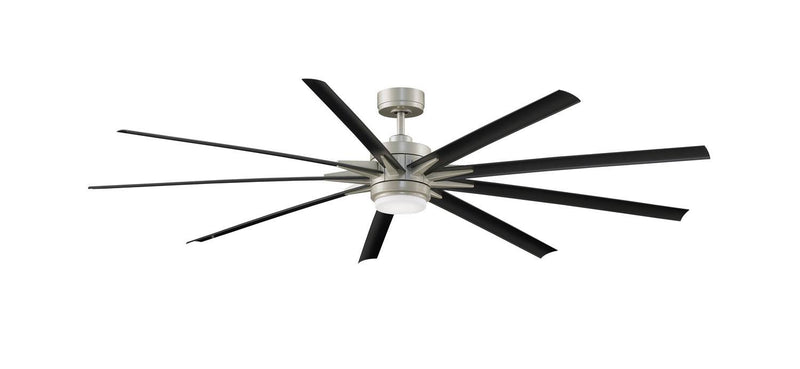 Delf 84" Ceiling Fan with LED Light Kit - Black/Brushed Nickel